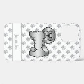 シルバー・ハバニーズのキャラクター・ドッグ・イラストと名前 Case-Mate iPhoneケース (裏面 (横))