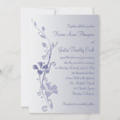 シルバー&バイオレットフローラ結婚式招待状 招待状 (裏面)