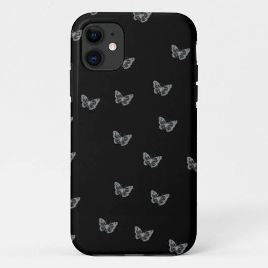 シルバー・バタフライ Case-Mate iPhoneケース (裏面)