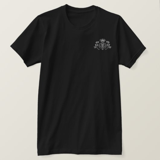 シルバー バッハ シール / 紋章 / モノグラム Tシャツ (デザイン正面)