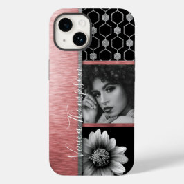 シルバー&バラ金ゴールドフォトコラージュカスタマイズ- It Case-Mate iPhone 14ケース