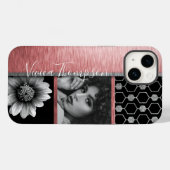 シルバー&バラ金ゴールドフォトコラージュカスタマイズ- It Case-Mate iPhoneケース (裏面 (横))