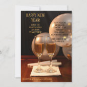 シルバー・バルーン新年シャンパンフルート 招待状 (正面)