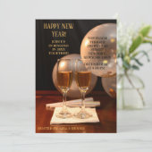 シルバー・バルーン新年シャンパンフルート 招待状 (スタンド正面)
