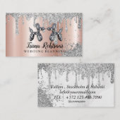 シルバー・バルーン結婚イベントのプランニング・ビジネスCa 名刺 (正面/裏面)