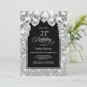 シルバー・バルーン21歳の誕生日パーティー 招待状 (スタンド正面)