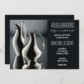 シルバー·バーズの引っ越し祝いパーティー招待 招待状 (正面/裏面)