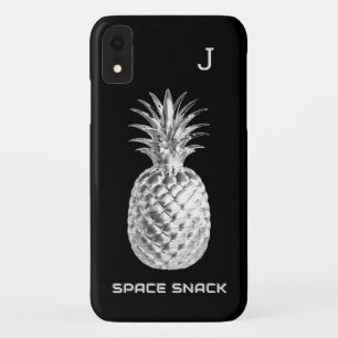 シルバー パイナップル スペース スナック フルーツ モノグラム iPhone XRケース