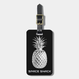 シルバー パイナップル スペース フード トロピカル フルーツ カスタム ラゲッジタグ