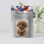 シルバー パトリオティック バルーン サンクス 招待状 (スタンド正面)