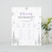 シルバー&パープルウィンターワンダーランド赤ちゃんシャワーゲーム (スタンド正面)