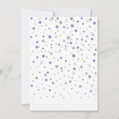 シルバー&パープルバルーンパーティーお礼ノートカード サンキューカード (裏面)