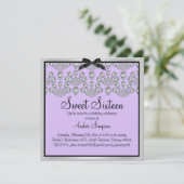 シルバー&パープルフォーエバーダイアモンズスウィート16招待状 招待状 (スタンド正面)