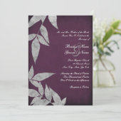 シルバー&パープル招待状ヴィンテージウエディング 招待状 (スタンド正面)