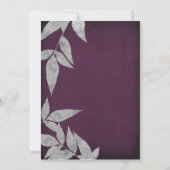 シルバー&パープル招待状ヴィンテージウエディング 招待状 (裏面)