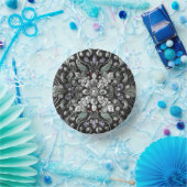 シルバー パープル デコレーション ペーパー ボウル (パーティー)