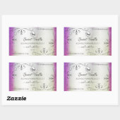 シルバー パープル マーブル オーナメント ラベル ロゴ (シート)