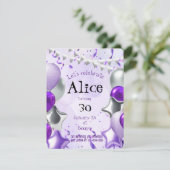 シルバー & パープル 招待状 (スタンド正面)