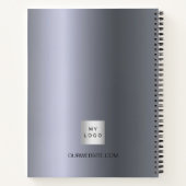 シルバー ビジネス ロゴ名 ノートブック (裏面)