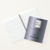 シルバー ビジネス ロゴ名 ノートブック (内部)