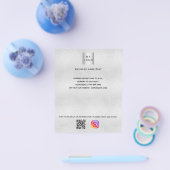 シルバー ビジネス ロゴ qr コード インスタグラム カスタム テキスト チラシ (シングル)