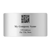 シルバー・ビジネスqrコード差出人住所出荷 ラベル (正面)