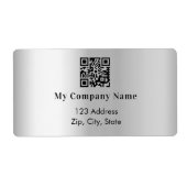 シルバー・ビジネスqrコード差出人住所 ラベル (正面)