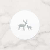 シルバー&ピンクウィンタースノーフレークガールベビーシャワー コンフェッティ (スモール正面)