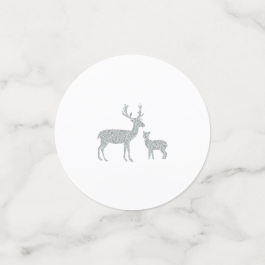 シルバー&ピンクウィンタースノーフレークガールベビーシャワー コンフェッティ (スモール正面)