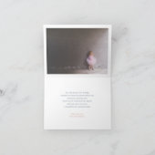 シルバー&ピンクウィンターワンダーランド誕生日ありがとう サンキューカード (内部)