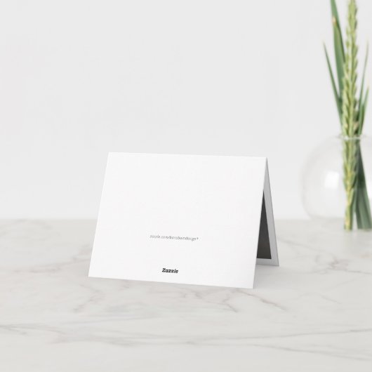 シルバー&ピンクウィンターワンダーランド誕生日ありがとう サンキューカード (裏面)