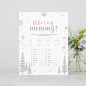 シルバー&ピンクウィンターワンダーランド赤ちゃんシャワーゲーム (スタンド正面)