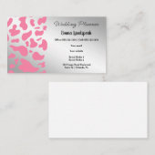 シルバー&ピンクカウズプリント 名刺 (正面/裏面)