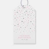 シルバー&ピンクバルーン |パーティーありがとうメッセージカード ギフトタグ (裏面)
