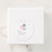 シルバー&ピンクバルーン |パーティーありがとうメッセージカード フェイバータグ (インサイチュ)