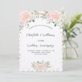 シルバー ピンク 花 25周年 豪華 招待状 (スタンド正面)