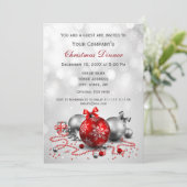 シルバー フェスティブ コーポレート クリスマス パーティー 招待状 (スタンド正面)