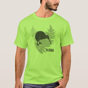シルバー・フェルン キウイ メンズTシャツ Tシャツ