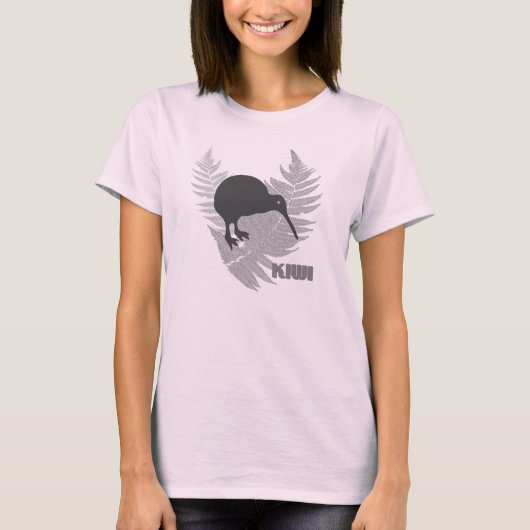 シルバー・フェルン キウイ 女性用Tシャツ Tシャツ (正面)
