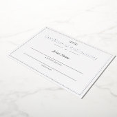 シルバー・フォイル真正証明書（名入れ） 箔招待状 (回転した状態)