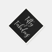 シルバー・フォイル50と素晴らしい スタンダードカクテルナプキン (角)