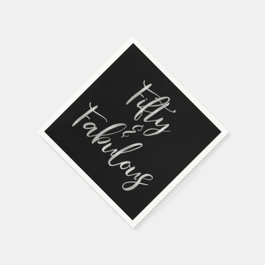 シルバー・フォイル50と素晴らしい スタンダードカクテルナプキン (角)