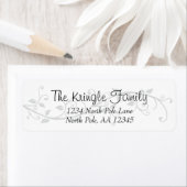 シルバー・フローリッシュ・アドレス ラベル (インサイチュ)