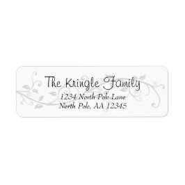 シルバー・フローリッシュ・アドレス ラベル