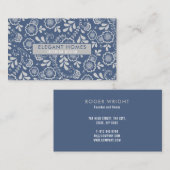 シルバー&ブフランスのルーフローラレース 名刺 (正面/裏面)