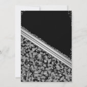 シルバー&ブラックエレガントグラムスウィート16パーティー 招待状 (裏面)