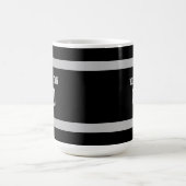 シルバー&ブラックサッカーチームパーソナライズされた コーヒーマグカップ (中央)