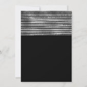 シルバー&ブラックシンプル招待状モダン 招待状 (裏面)