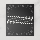 シルバー&ブラックストリングライトウィンターウェディングシャワー プレイスカード (外部開封)