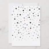 シルバー&ブラックバルーンアダルトモダンバースデーパーティー 招待状 (裏面)